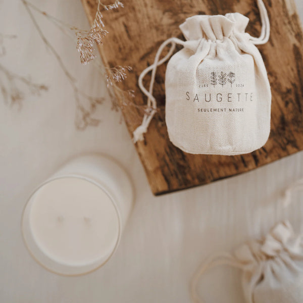Bougie artisanale à la cire de soja 'Palo santo' | SAUGETTE