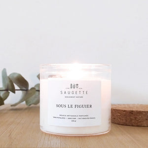 Bougie artisanale à la cire de soja 'Sous le figuier' | SAUGETTE