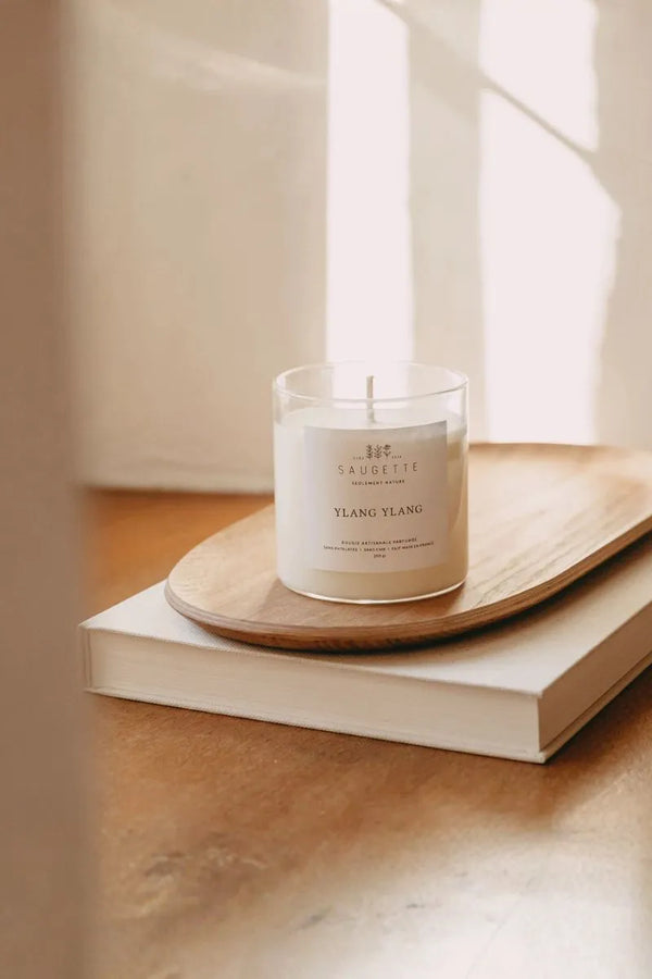 Bougie artisanale à la cire de soja 'Ylang Ylang' | SAUGETTE