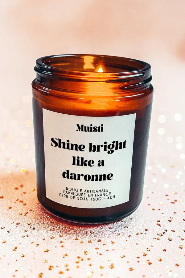 Bougie parfumée 'Shine bright like a daronne' Cappuccino | MUISTI