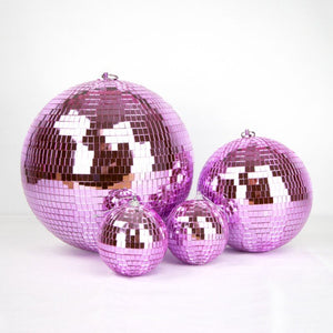 Boule à facettes disco Rose ⌀30cm | PARTY PRO