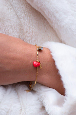 Bracelet Chaîne Coeur & Guépard | NACH BIJOUX