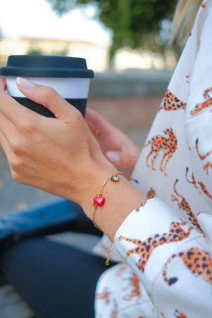 Mini créole à l'unité Coeur Rouge | NACH BIJOUX
