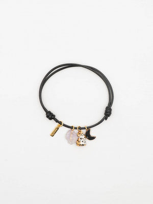 Bracelet 'Charm's' Léopard, Lune & Améthyste | NACH BIJOUX