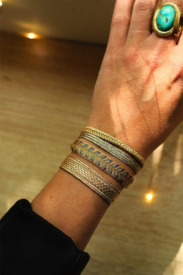 Bracelet duo 'Combo' Ania Peach Lavender + Eya Rg | MAAŸAZ