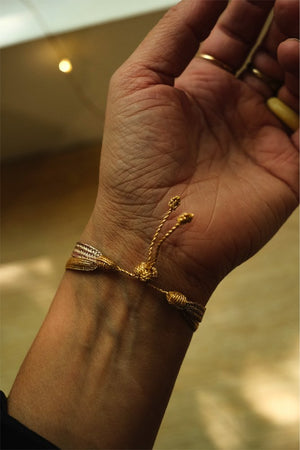 Bracelet duo 'Combo' Ania peach pink + Mini arrow peach | MAAŸAZ