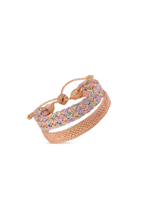 Bracelet duo 'Combo' Pink Almond + Izy Peach | MAAŸAZ