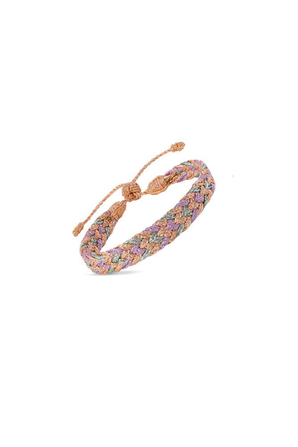 Bracelet simple 'Double-U' Peach Pink Almond | MAAŸAZ