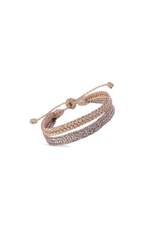 Bracelet duo 'Combo' Ania Peach Lavender + Eya Rg | MAAŸAZ