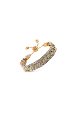 Bracelet simple 'Izy' Gold Khaki | MAAŸAZ