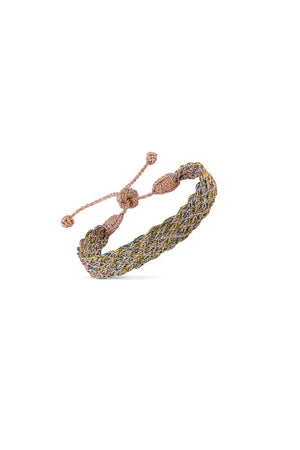 Bracelet simple 'Lines' Rose Gold Yellow Slate | MAAŸAZ