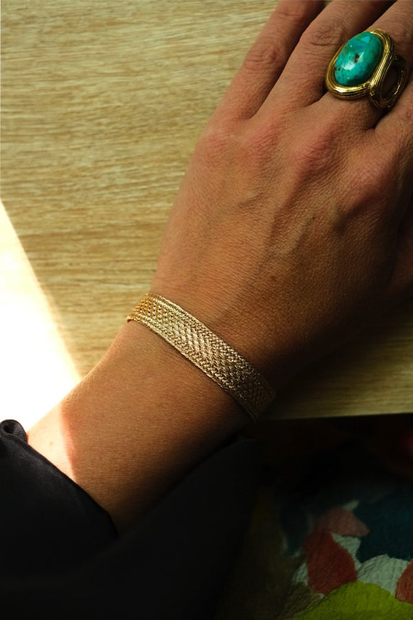 Bracelet simple 'Maxi' Izy Gold & Silver | MAAŸAZ