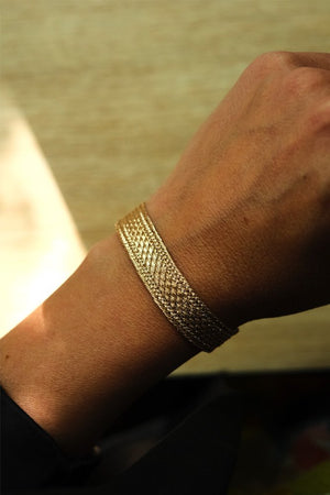 Bracelet simple 'Maxi Yula' Gold and Silver  | MAAŸAZ