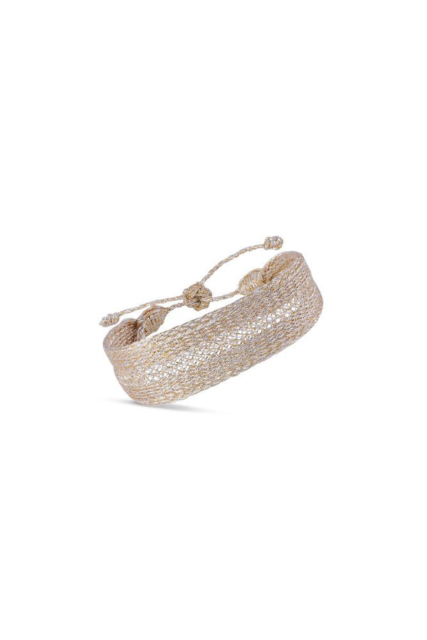 Bracelet simple 'Maxi Yula' Gold and Silver  | MAAŸAZ