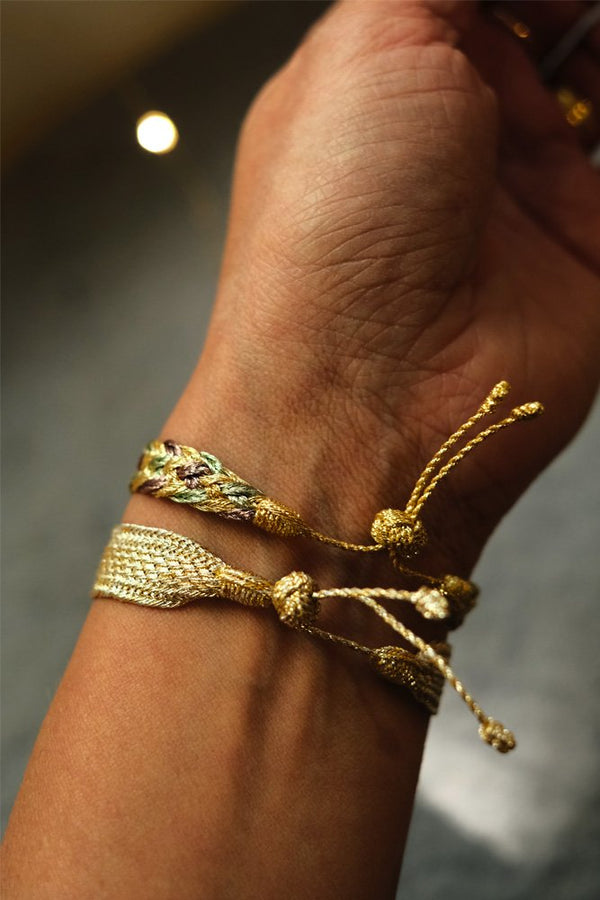 Bracelet simple 'Maxi Yula' Gold and Silver  | MAAŸAZ