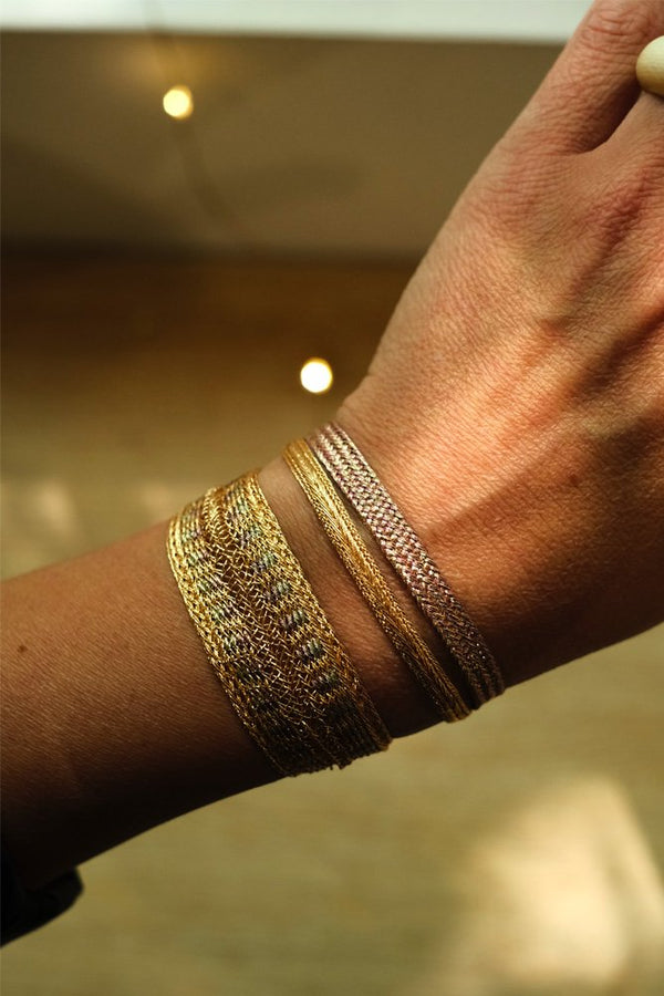 Bracelet simple 'Maxi Yula' Peach Pastel | MAAŸAZ