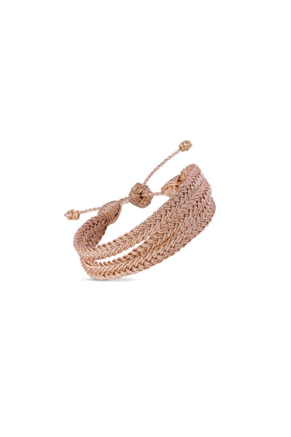 Bracelet trio 'Maxi Eya' Rose Gold | MAAŸAZ
