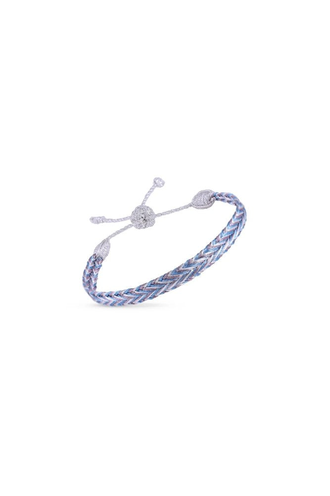 Bracelet simple 'Mini Arrow' nº2 Silver Blue Parma | MAAŸAZ
