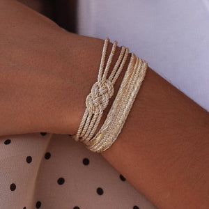 Bracelet simple 'Nerry' Gold & Silver | MAAŸAZ