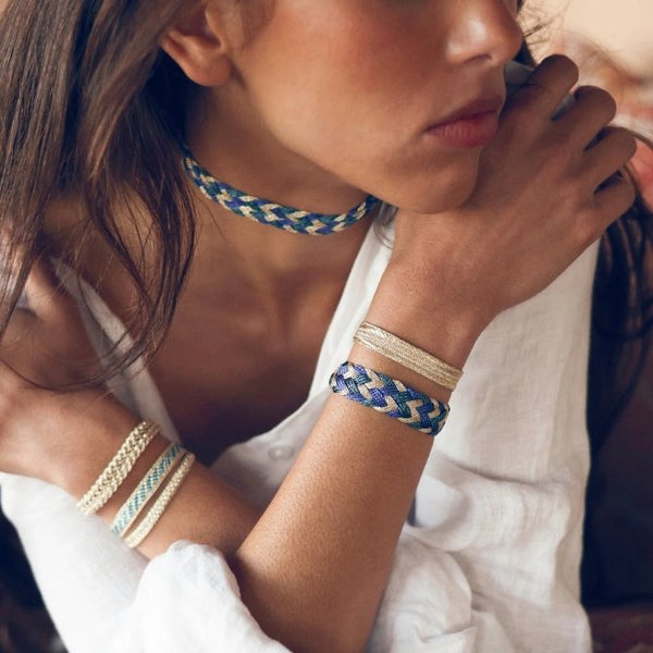 Bracelet simple 'Nerry' Gold & Silver | MAAŸAZ