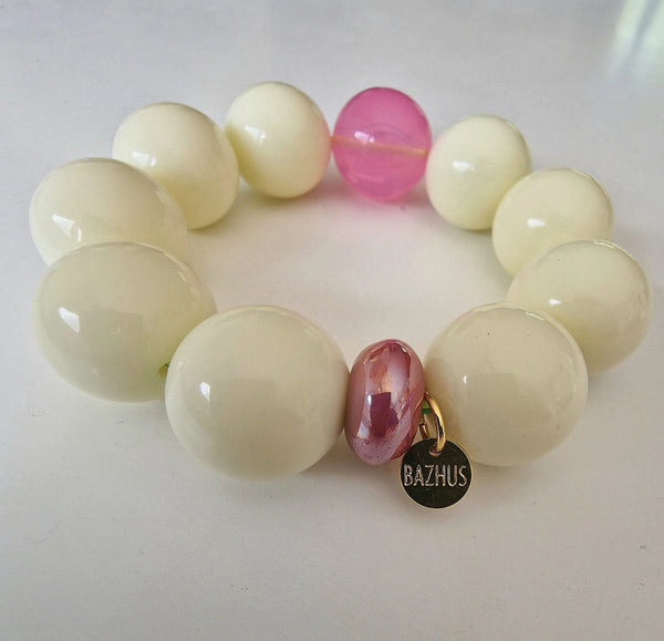 Bracelet perles rondes 'Pavlova' | BAZHUS