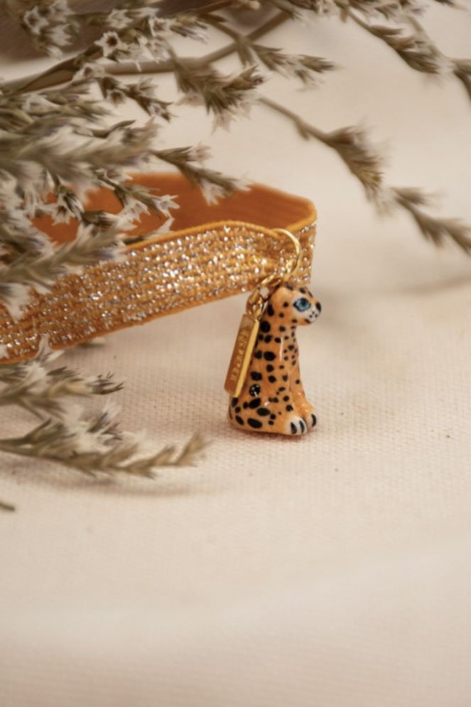 Bracelet 'Twistband' Doré Léopard | NACH BIJOUX