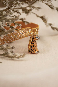 Bracelet 'Twistband' Doré Léopard | NACH BIJOUX