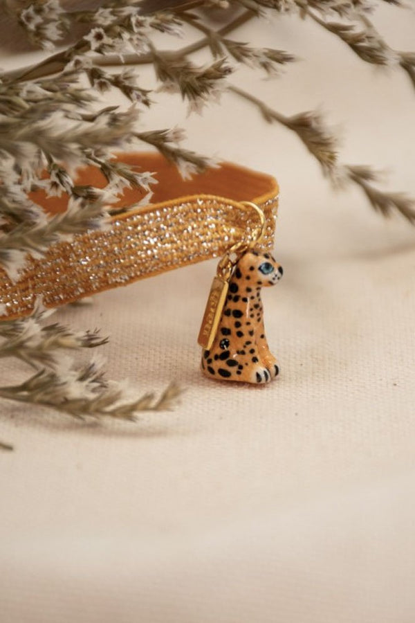 Bracelet 'Twistband' Doré Léopard | NACH BIJOUX