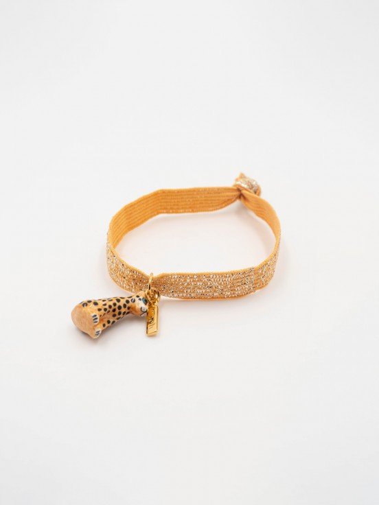 Bracelet 'Twistband' Doré Léopard | NACH BIJOUX