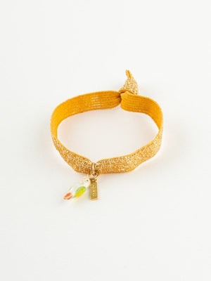 Bracelet 'Twistband' Orange Perroquet blanc & vert | NACH BIJOUX