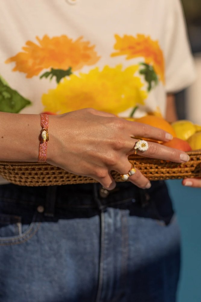 Bracelet 'Twistband' Perruche Blanche | NACH BIJOUX