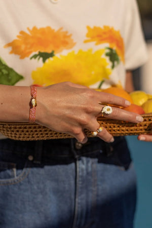 Bracelet 'Twistband' Perruche Blanche | NACH BIJOUX