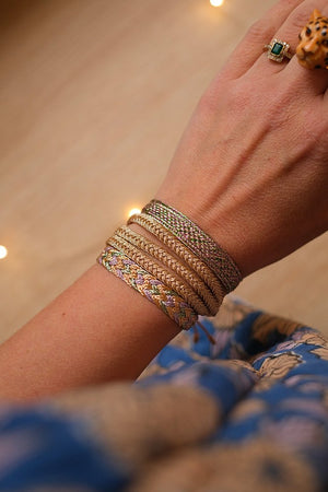 Bracelet trio 'Maxi Eya' Rose Gold | MAAŸAZ