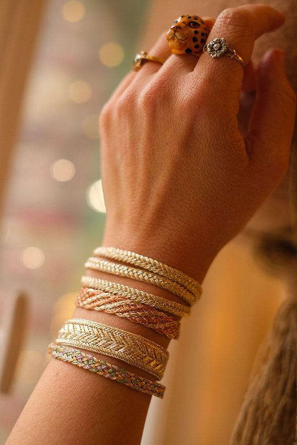 Bracelet trio 'Maxi Eya' Gold & Silver | MAAŸAZ