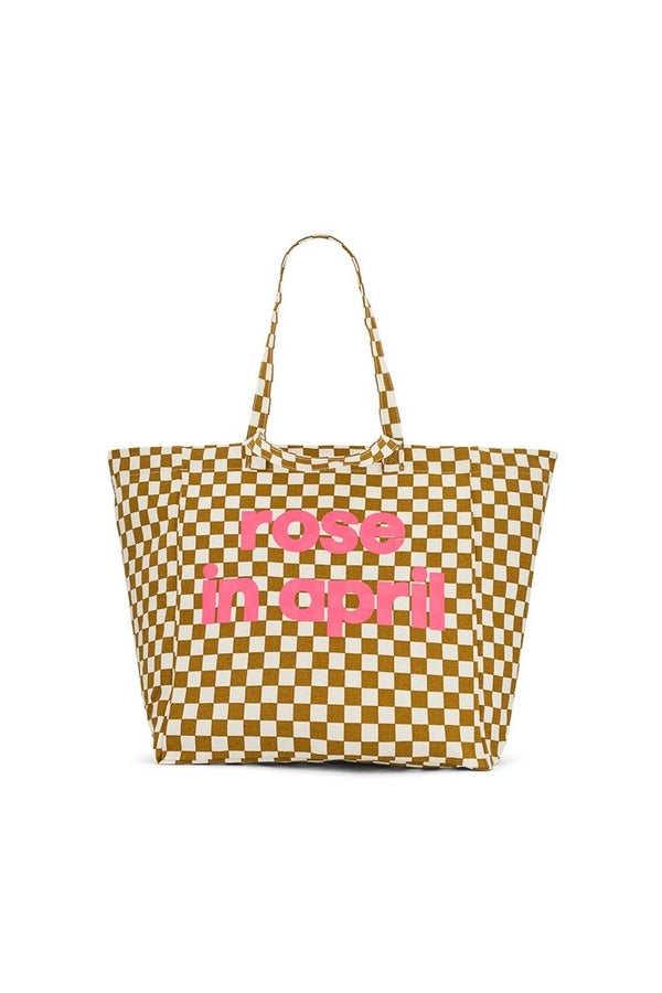 Sac cabas 'Elisa' Damier Caramel spécial Birthday | ROSE IN APRIL