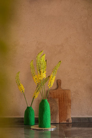 Cache-vase cloche S uni en laine feutrée | MUSKHANE