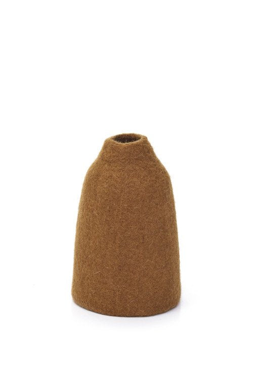 Cache-vase cloche S uni en laine feutrée | MUSKHANE