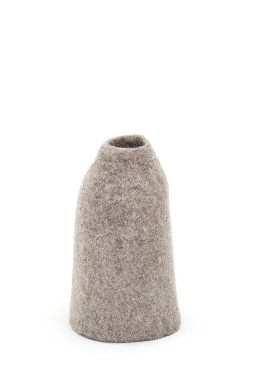 Cache-vase cloche S uni en laine feutrée | MUSKHANE