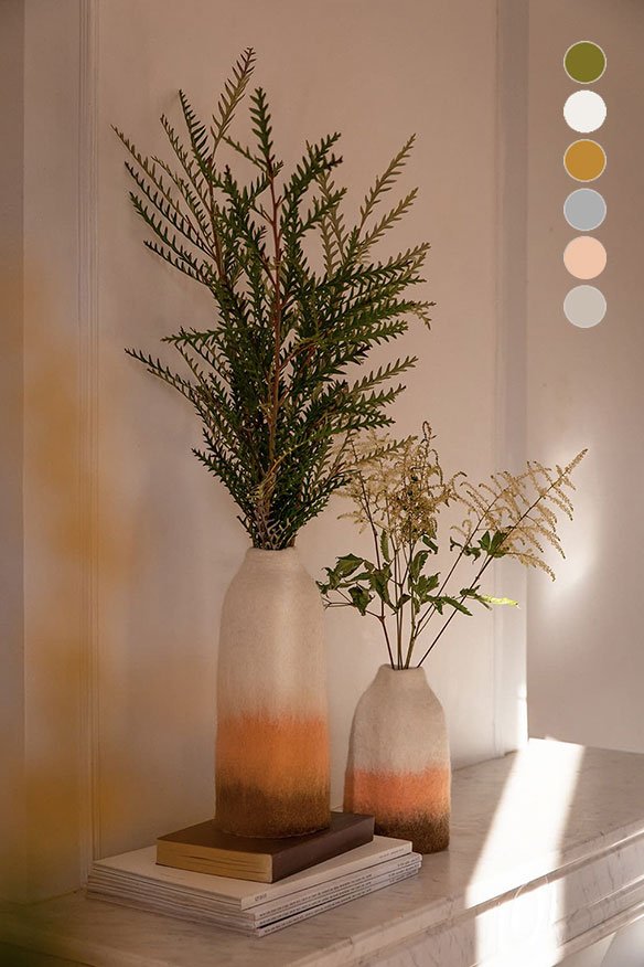 Cache-vase cloche M fusion en laine feutrée | MUSKHANE