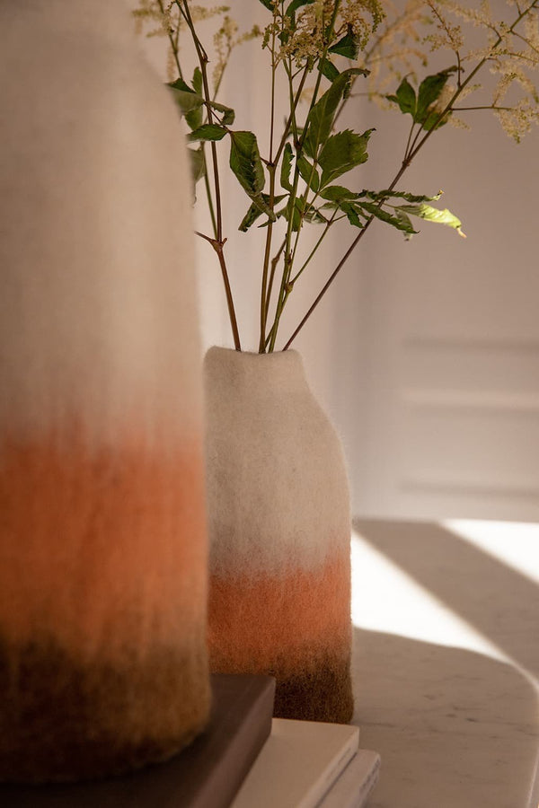 Cache-vase cloche S fusion en laine feutrée | MUSKHANE