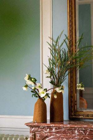 Cache-vase cloche S uni en laine feutrée | MUSKHANE