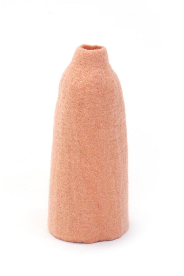 Cache-vase cloche M uni en laine feutrée | MUSKHANE