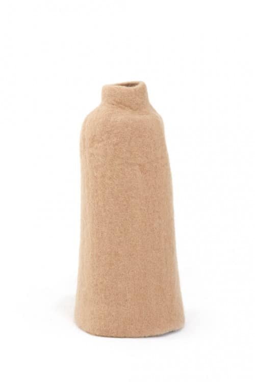 Cache-vase cloche M uni en laine feutrée | MUSKHANE