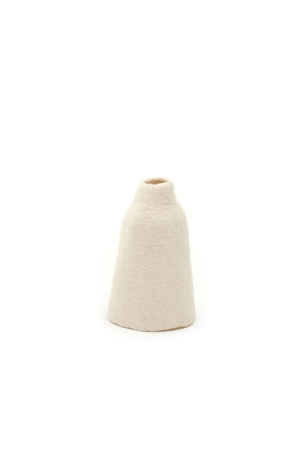 Cache-vase cloche S uni en laine feutrée | MUSKHANE