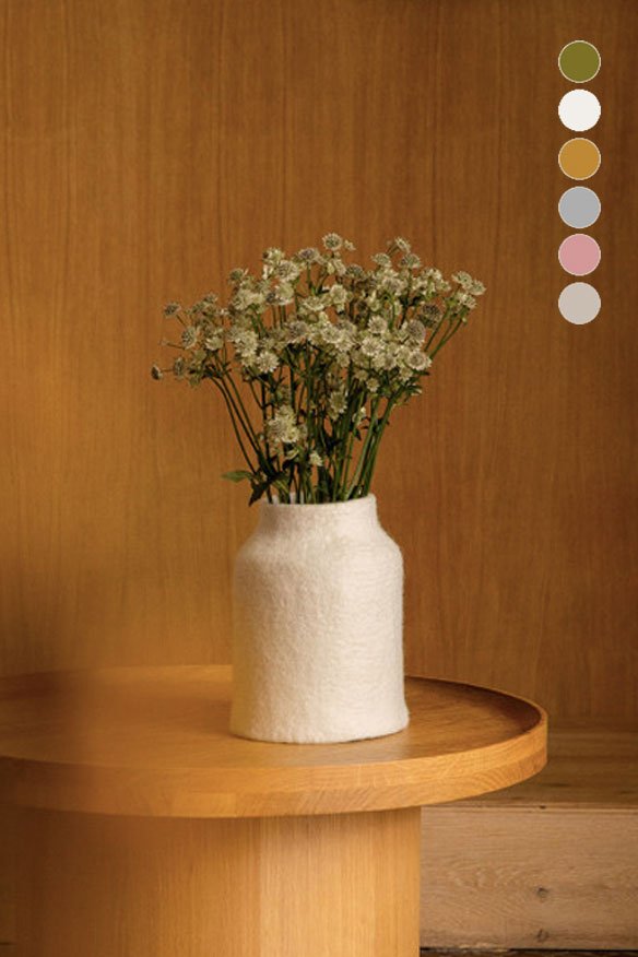Cache-vase 'Pottery' en laine feutrée | MUSKHANE