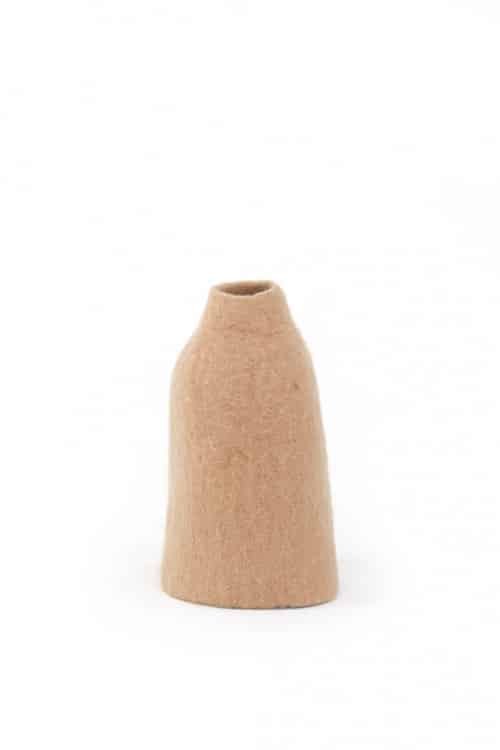 Cache-vase cloche S uni en laine feutrée | MUSKHANE