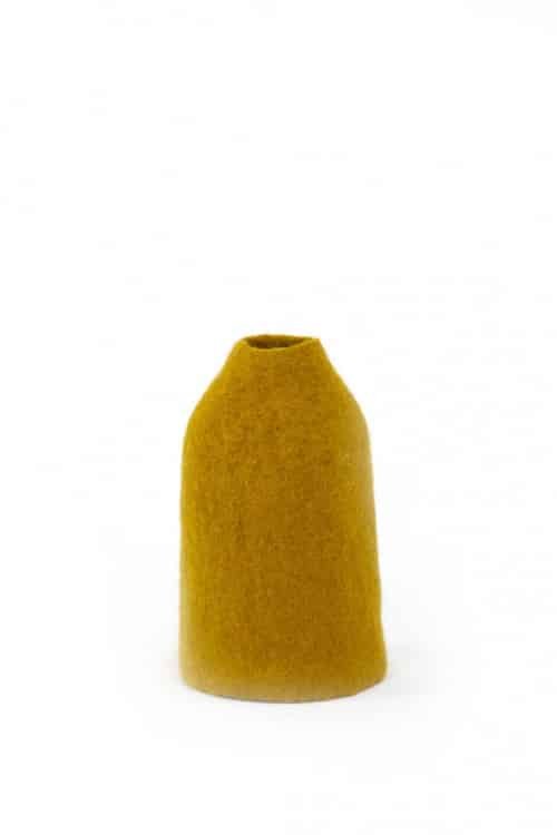 Cache-vase cloche S uni en laine feutrée | MUSKHANE
