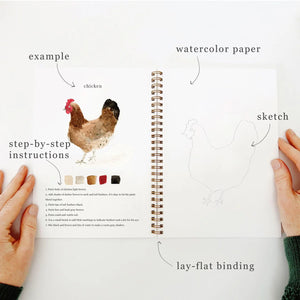 Cahier d'aquarelle 'Animals' | EMILY LEX STUDIO
