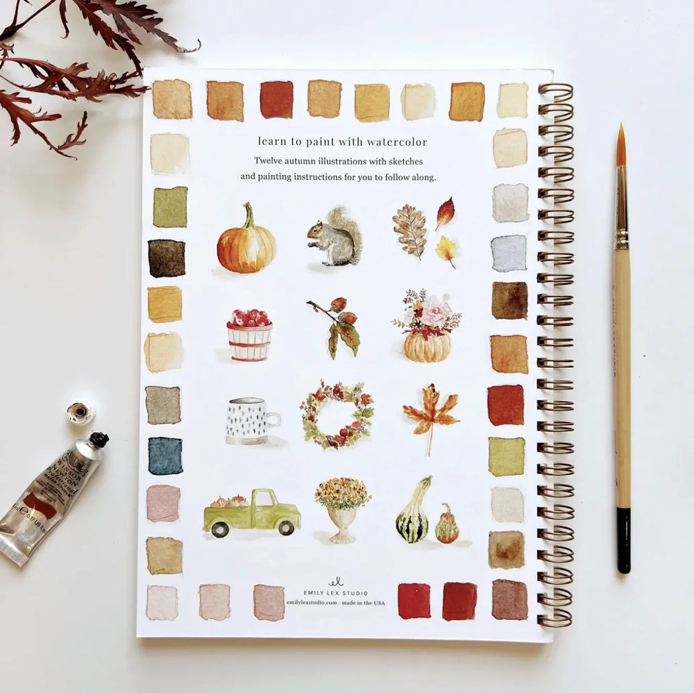 Cahier d'aquarelle 'Autumn' | EMILY LEX STUDIO