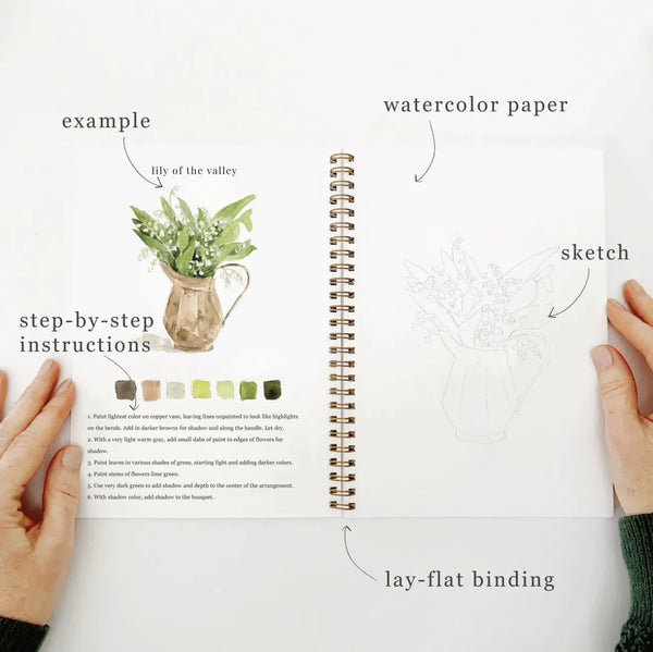Cahier d'aquarelle 'Bouquets' | EMILY LEX STUDIO